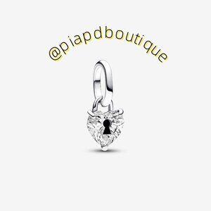 Pandora Keyhole Heart Mini Dangle Charm